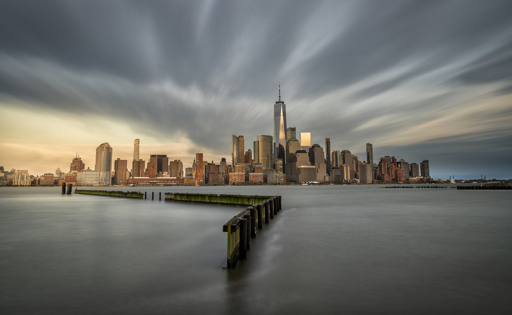 Manhattan Skyline Glow by Álvaro Pérez &amp Jose M. Pérez. Brothers — canvas wall art