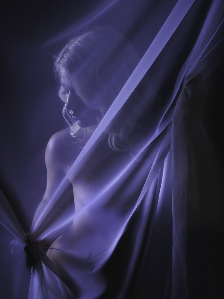 Ethereal Purple Woman by Balazs Bartal — canvas wall art