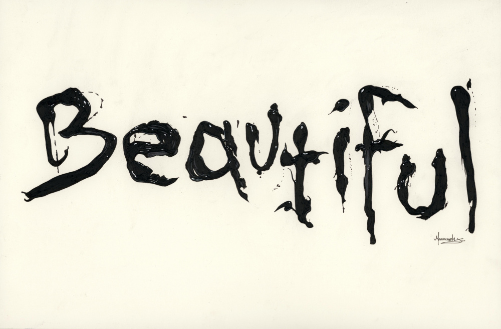 Beautiful Ink Script by Manasseh Johnson Sr. — canvas wall art