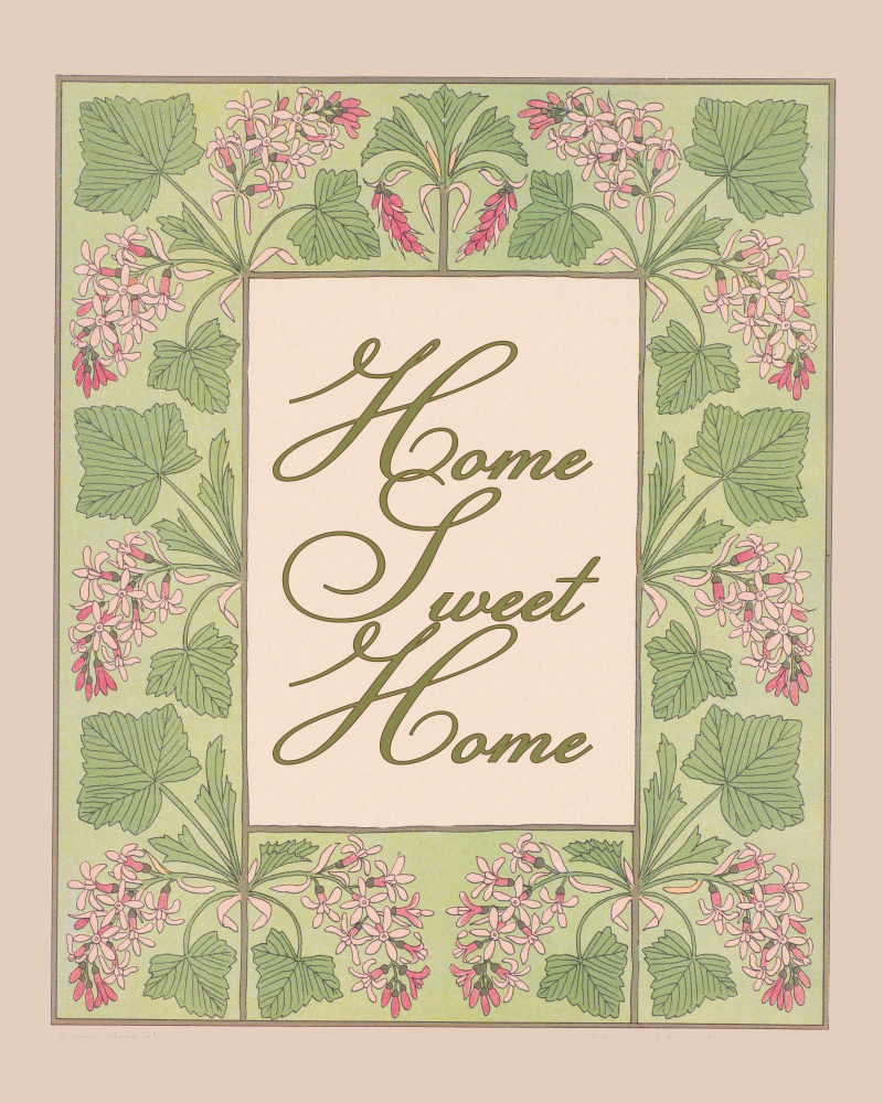 Floral Home Sweet Home by Wild Violets — canvas wall art