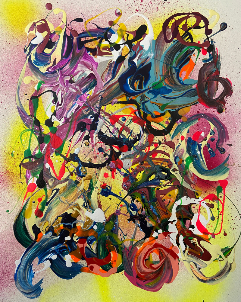 Vibrant Abstract Swirls by Irene Chua — canvas wall art