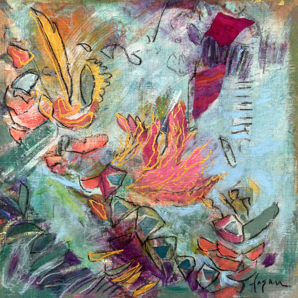 Abstract Garden Bloom by Dorothy Fagan — canvas wall art