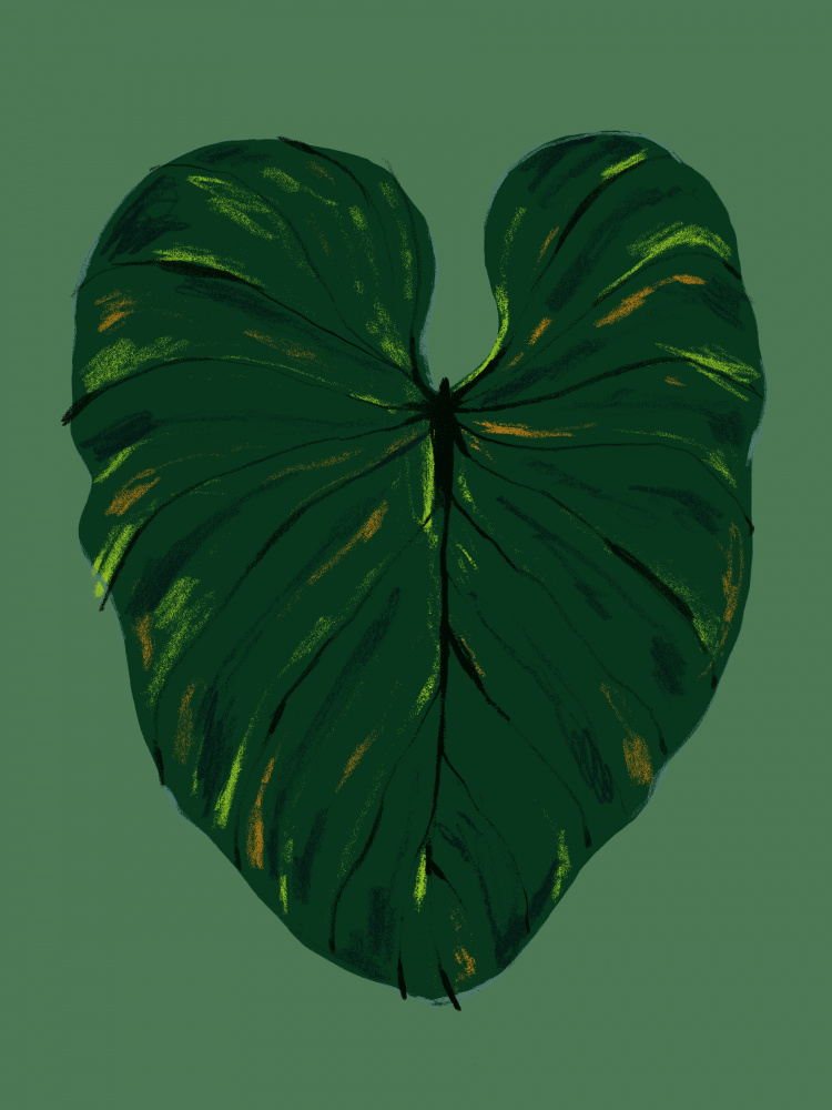 Dark Green Tropical Leaf by Francesco Gulina — canvas wall art