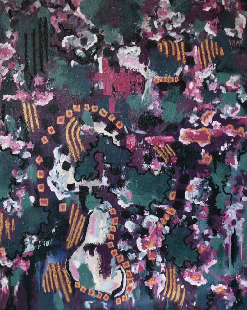 Vibrant Abstract Patterns by Michele Frechette — canvas wall art