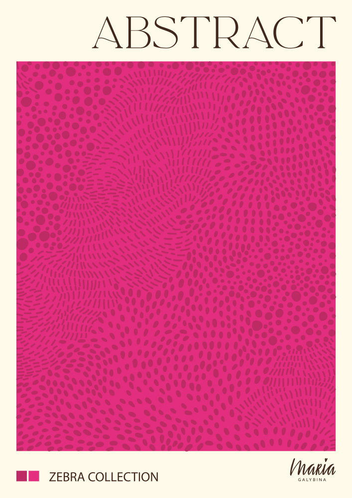 Vibrant Magenta Zebra by Maria Galybina — canvas wall art