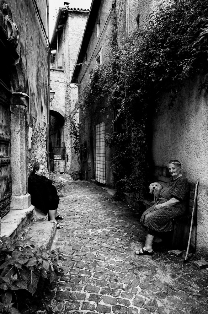 Quiet Village Life by Riccardo Lucidi — canvas wall art