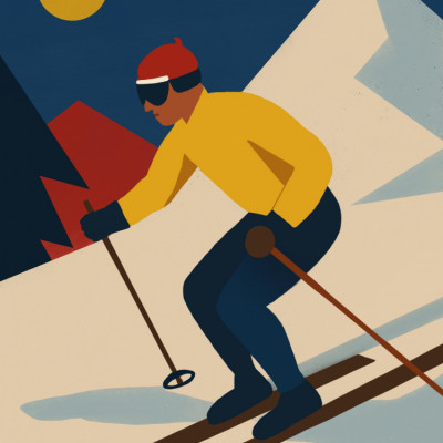 Skiing in the Mountains