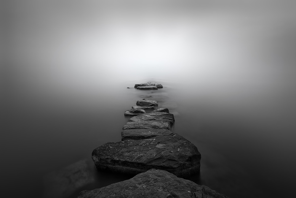 Misty Stone Path by Joaquin Guerola — canvas wall art