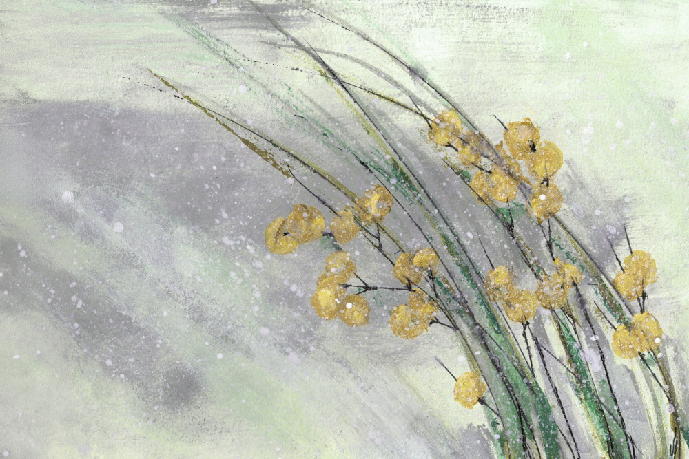 Soft Yellow Blooms by Lori Ann Folz — canvas wall art