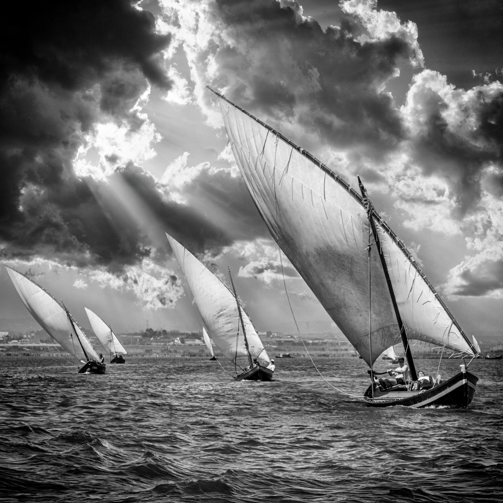 Sailing Through Sunrays by Angel Villalba — canvas wall art