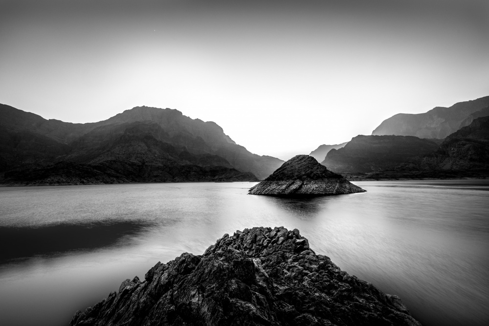 Serene Mountain Lake by Khalid Jamal — canvas wall art