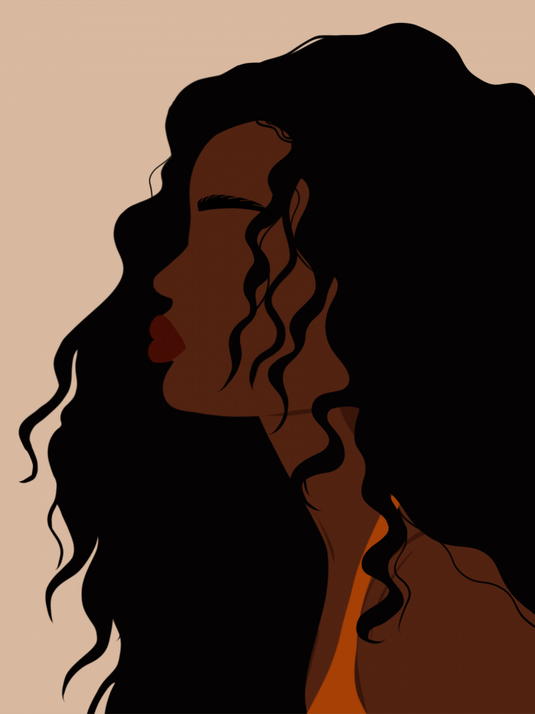 Hair Flowing by Carelle N'guessan — canvas wall art