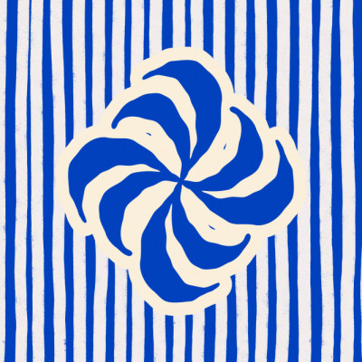 Swirling Blue Stripes