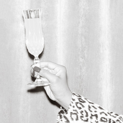 Hands Glass Black and White