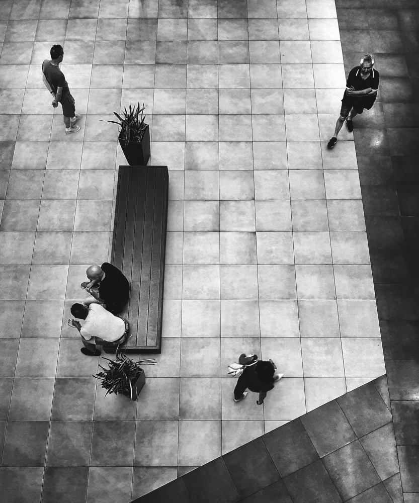 Overhead Urban People by Antonio Grambone — canvas wall art