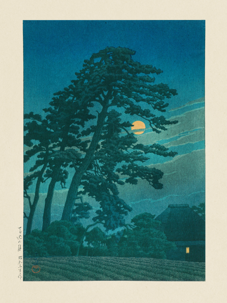 Moon At Magome by Kawase Hasui — canvas wall art