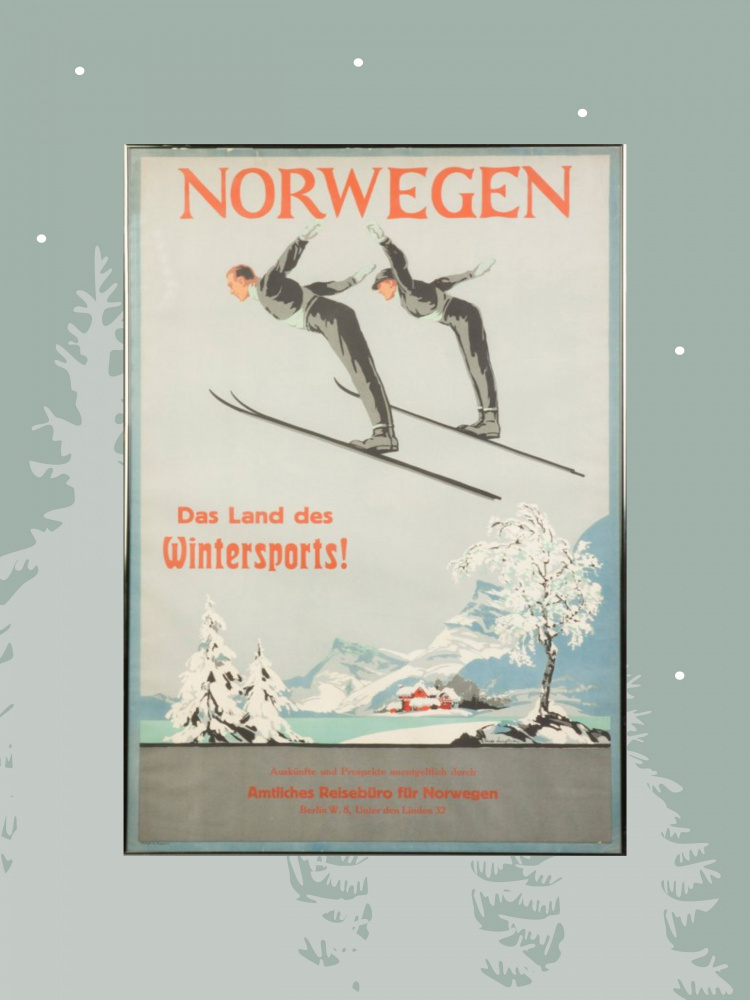 Norwegian Winter Ski Jump by Elizabeth C — canvas wall art