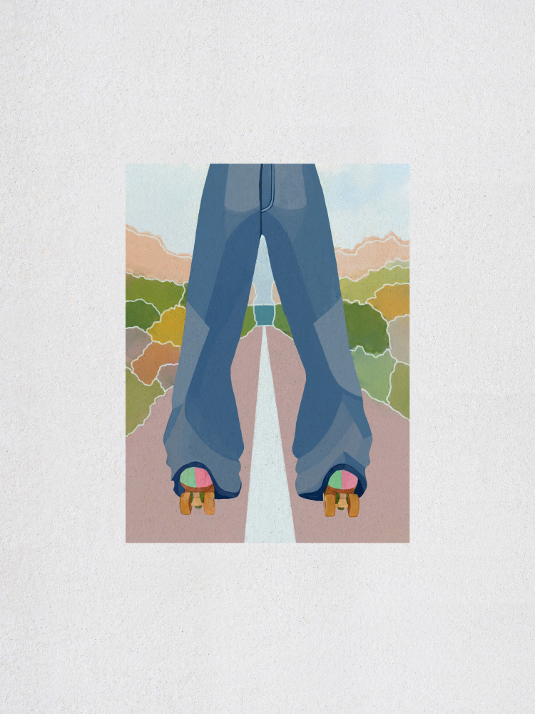 Retro Roller Skate Journey by Essa Van Reis — canvas wall art