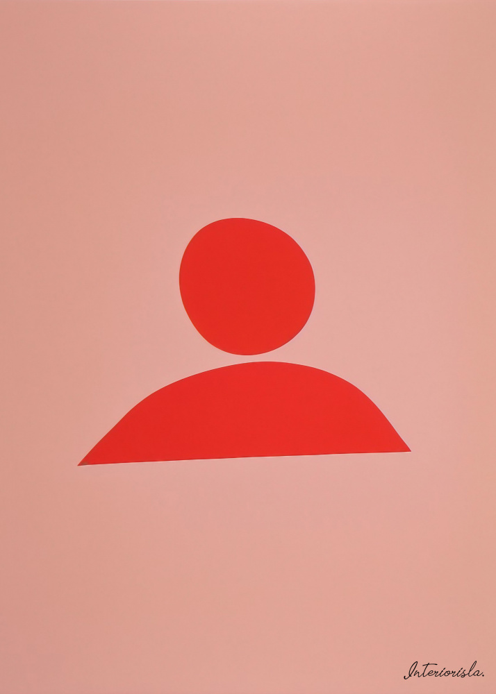 Minimalist Red Person by Merel Takken — canvas wall art