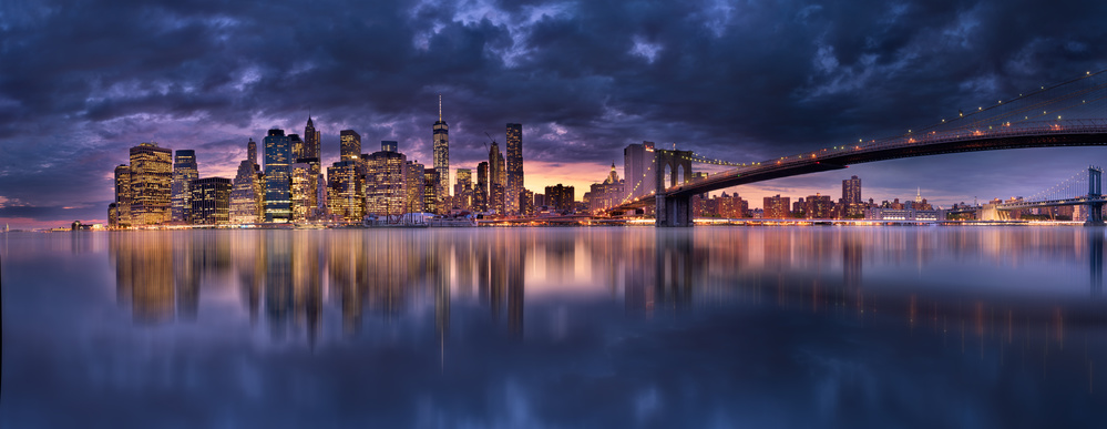 New York City Twilight by menghuailin — canvas wall art