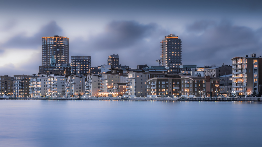 Twilight City Glow by Benny Pettersson — canvas wall art