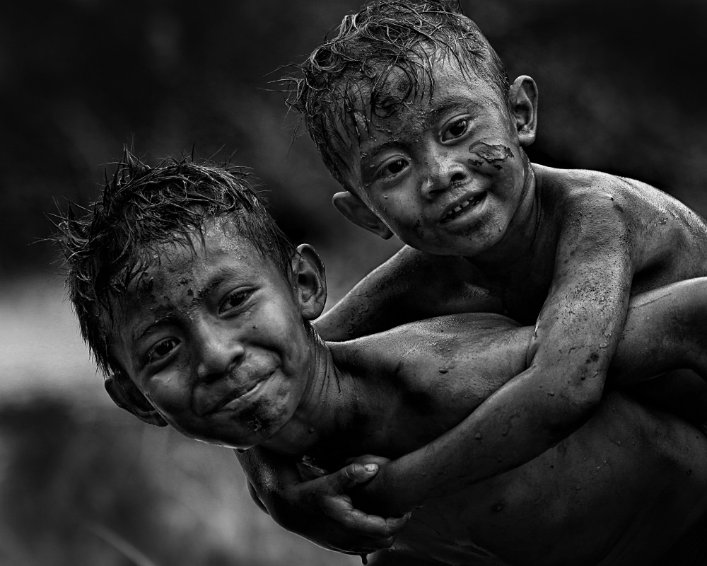 Joyful Muddy Play by Adhi Prayoga — canvas wall art