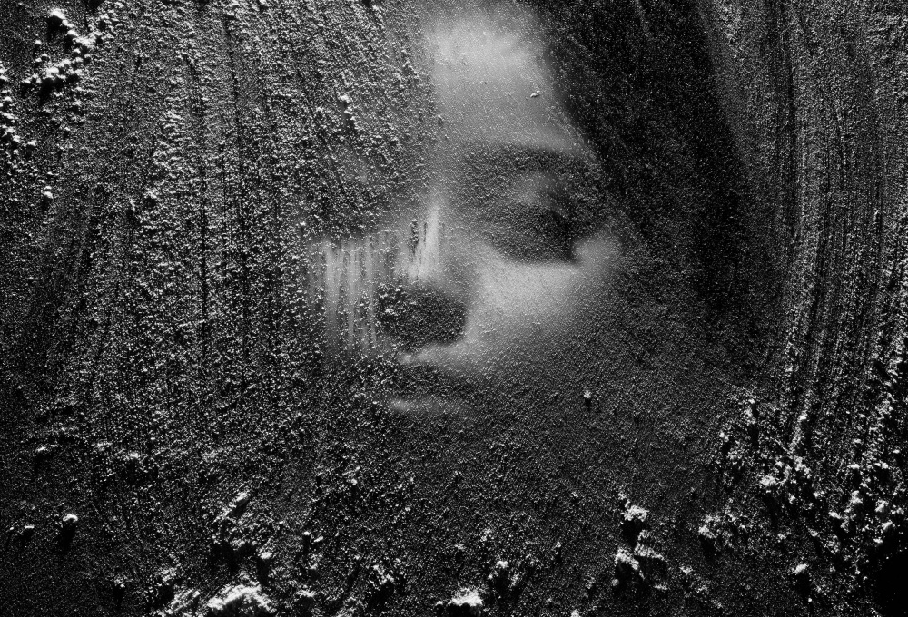 Textured Serene Profile by ABDERRAHIM ZIGH — canvas wall art