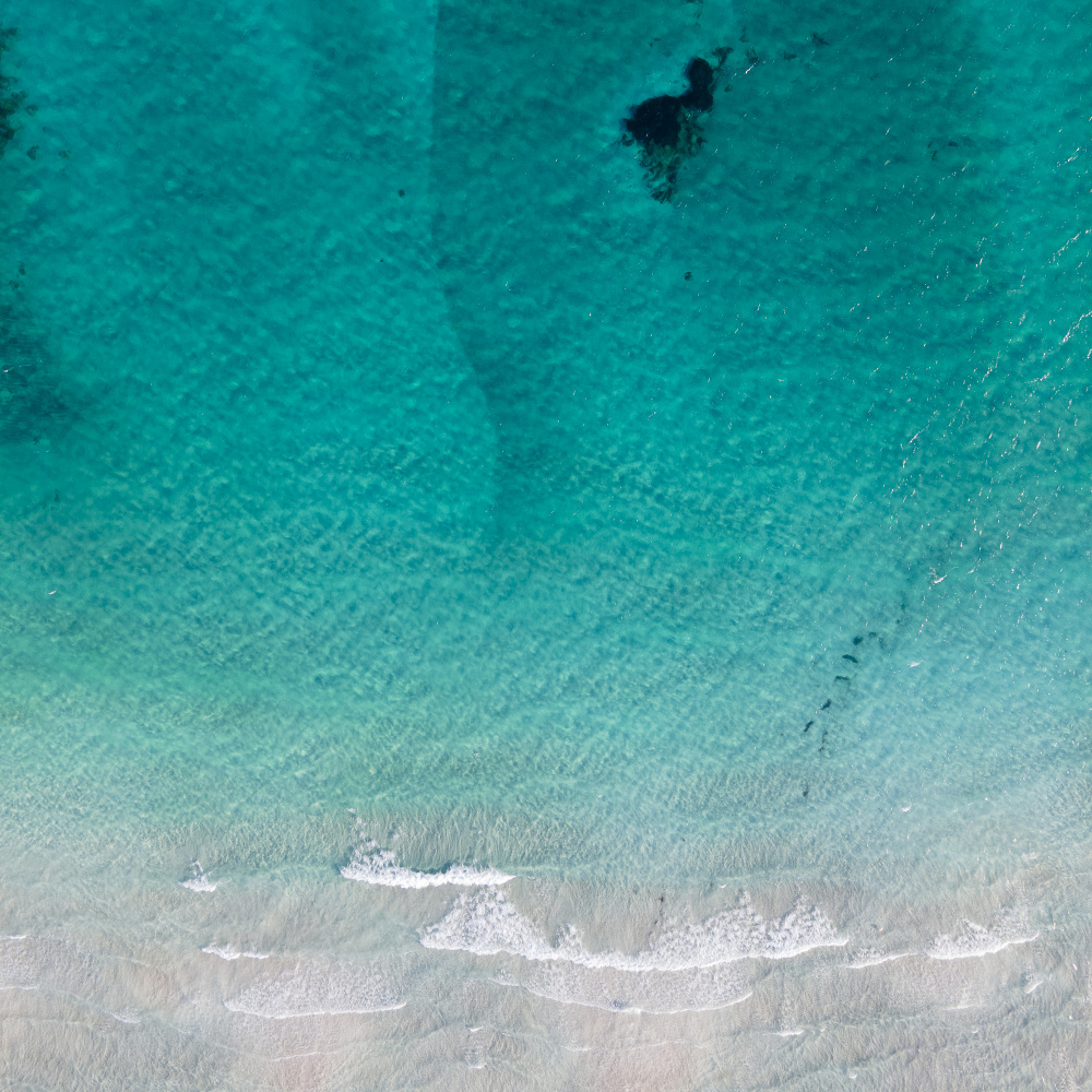 Turquoise Ocean Beach by Anna Kirchner — canvas wall art