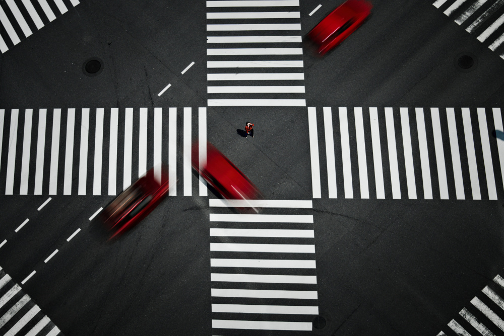 City Traffic Blur by moucorn — canvas wall art