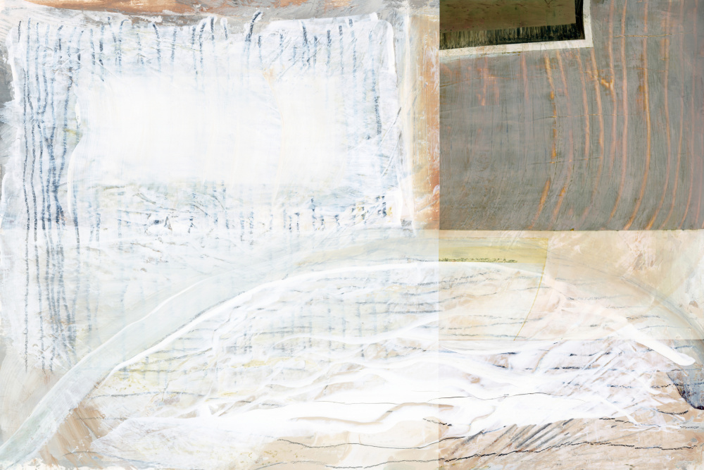 Layered Neutral Abstract by cartissi — canvas wall art