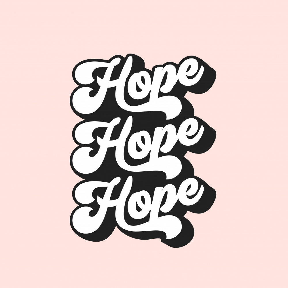 Stacked Hope Text by Dominique Vari — canvas wall art