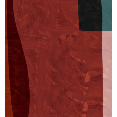 Deep Red Abstract Layers