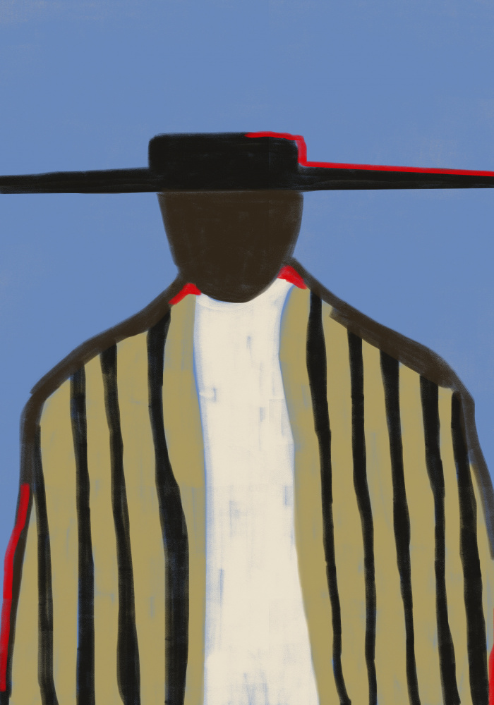 Bold Hat and Stripes New Mexico Style by THE MIUUS STUDIO — canvas wall art
