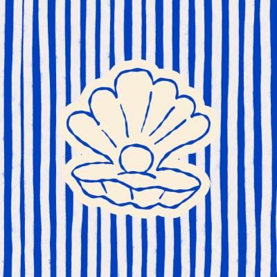 Blue Striped Oyster Pearl
