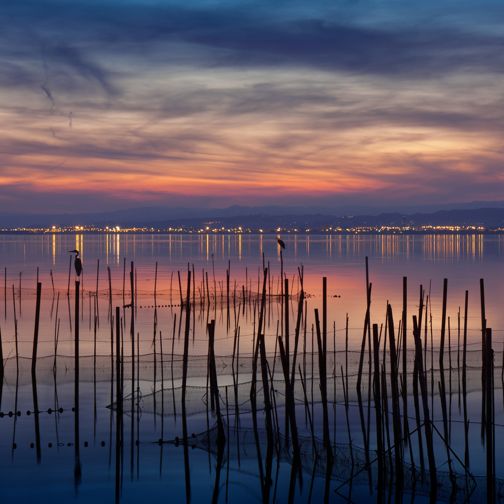 Tranquil Lake Sunset by Angel Villalba — canvas wall art