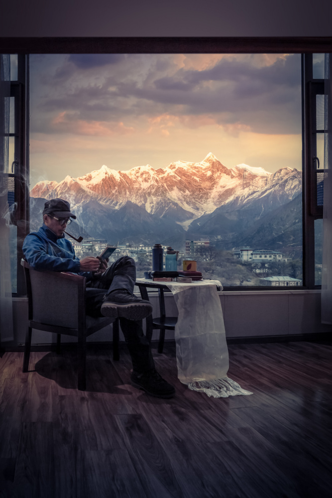 Cozy Mountain View by qiye — canvas wall art