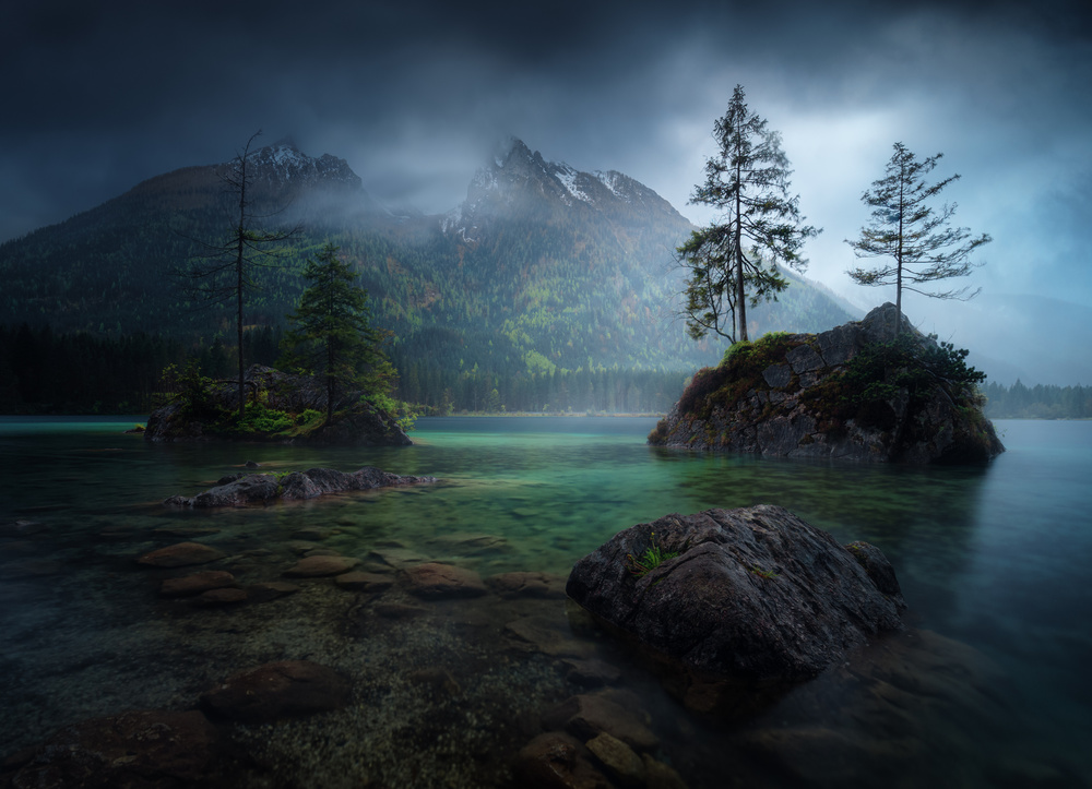 Moody Lake Islands by Juan Pablo de Miguel — canvas wall art