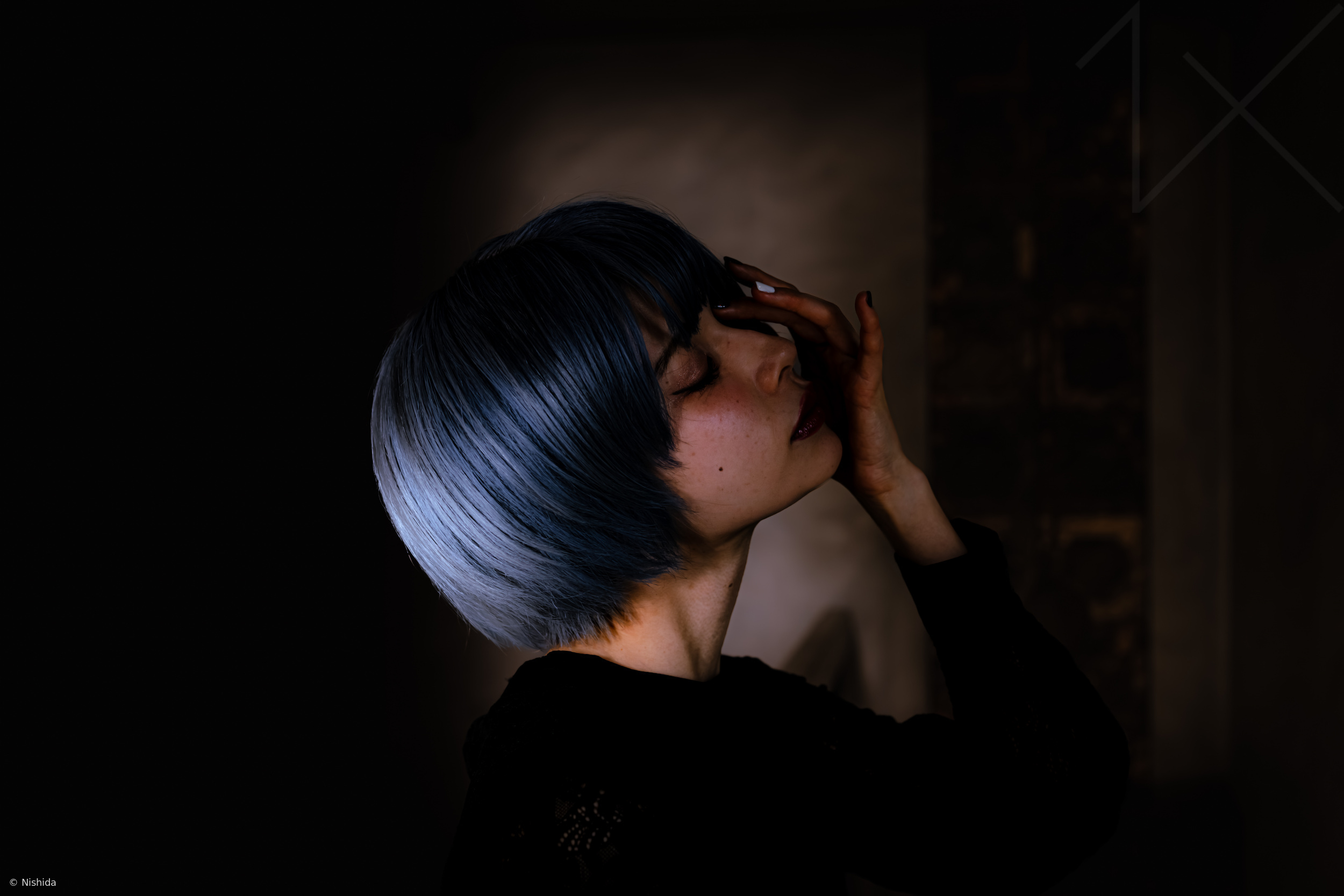 Blue-Haired Woman