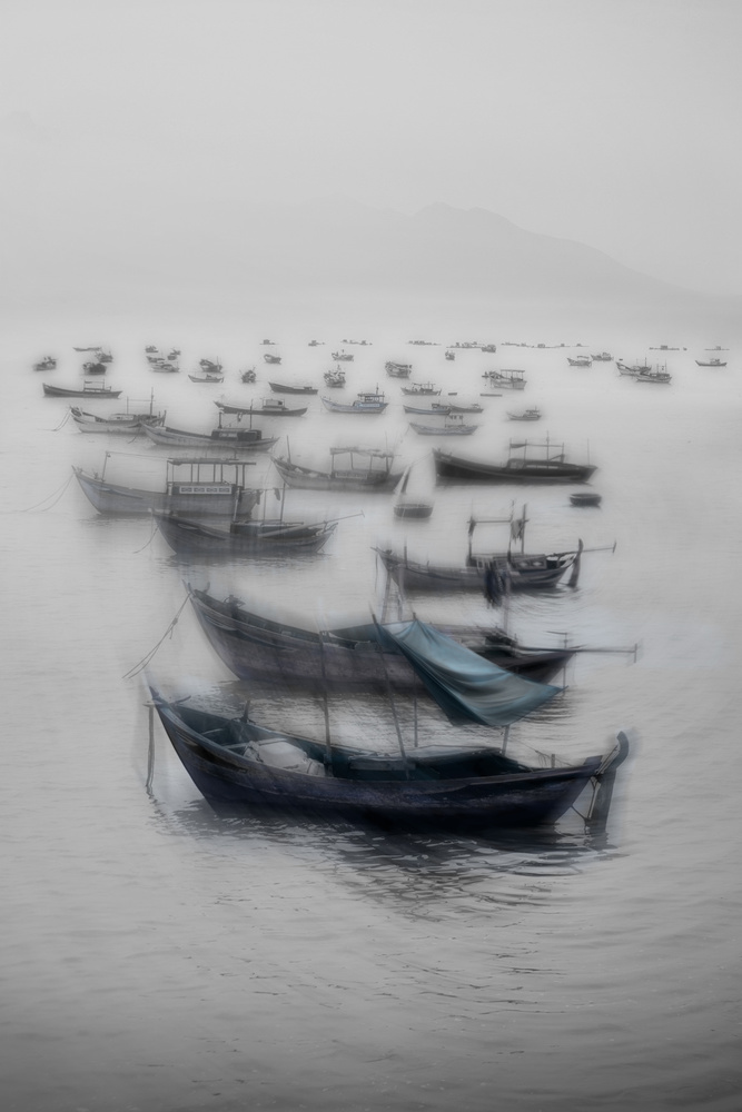 Misty Morning Harbor by Svetlin Yosifov — canvas wall art