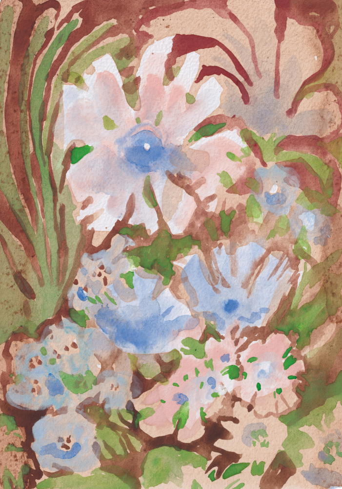 Soft Watercolor Flowers by Catalina Somolinos — canvas wall art