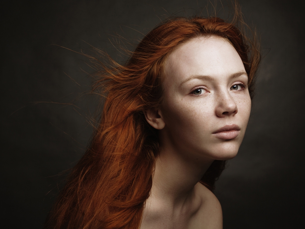 Redhead With Freckles by Ewgenij Kolotuschenko — canvas wall art
