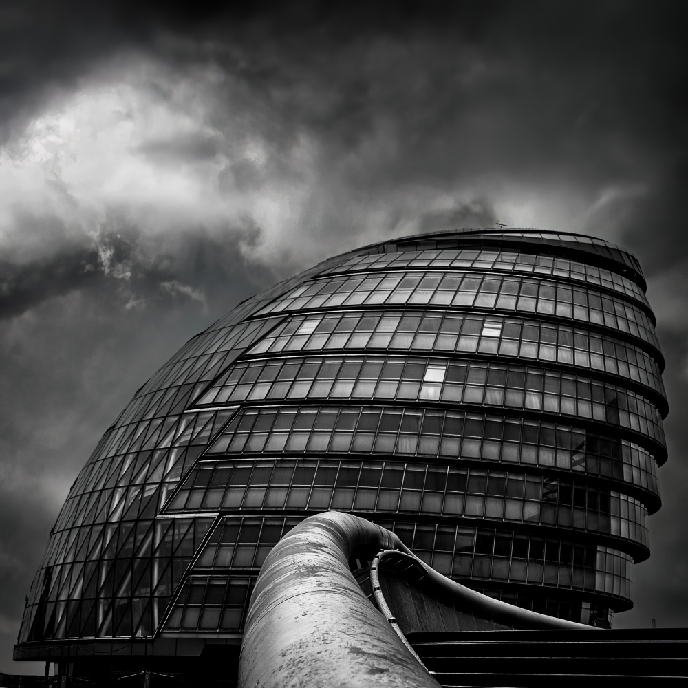 London Architecture Drama by Angel Villalba — canvas wall art