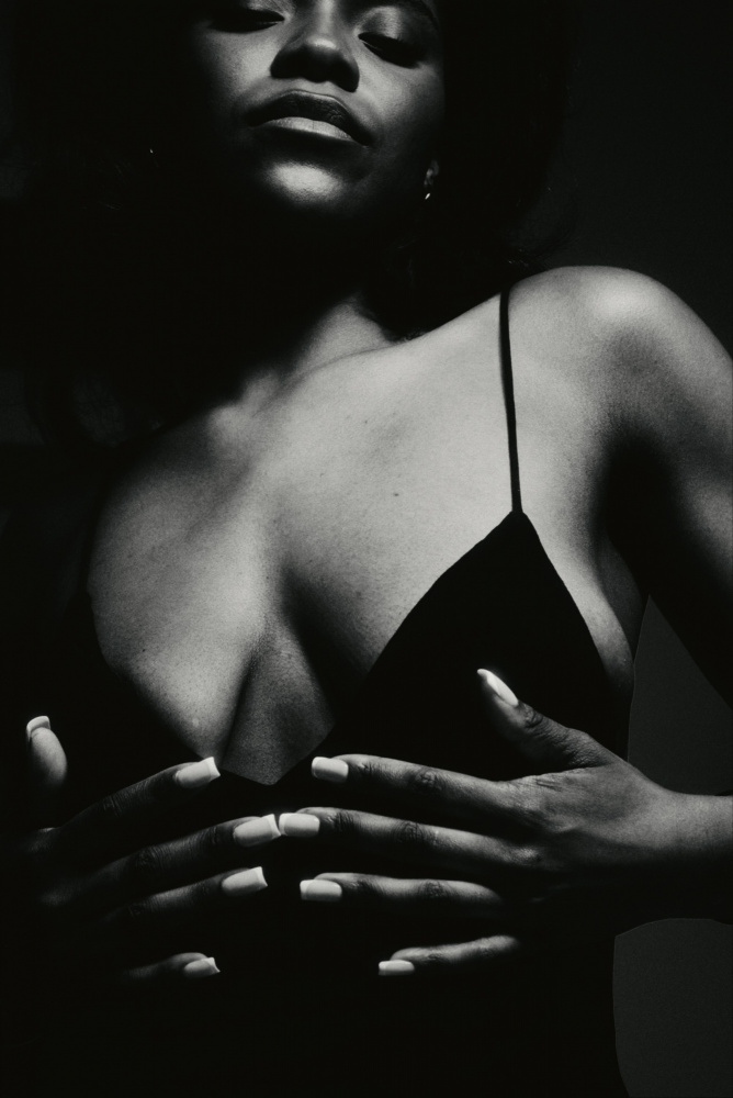 Sensual Black Woman by Steffen Lauterbach — canvas wall art