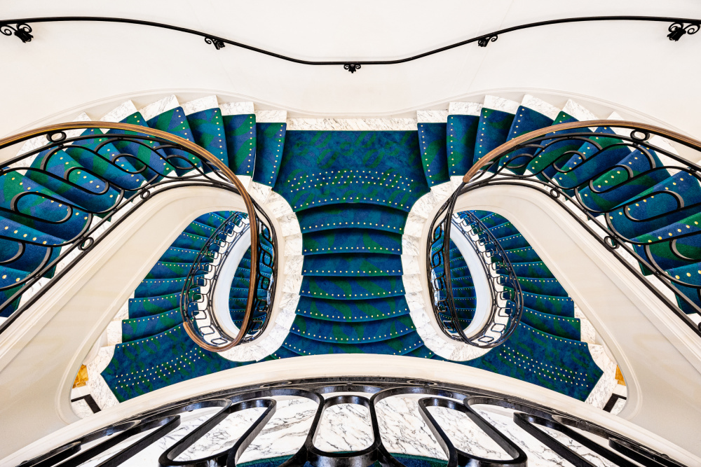 Grand Patterned Staircase by Hervé Loire — canvas wall art