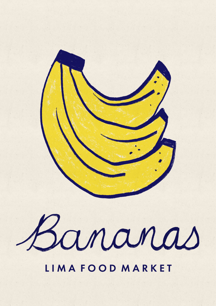 Bananas Lima Market by Dirkie Nell — canvas wall art