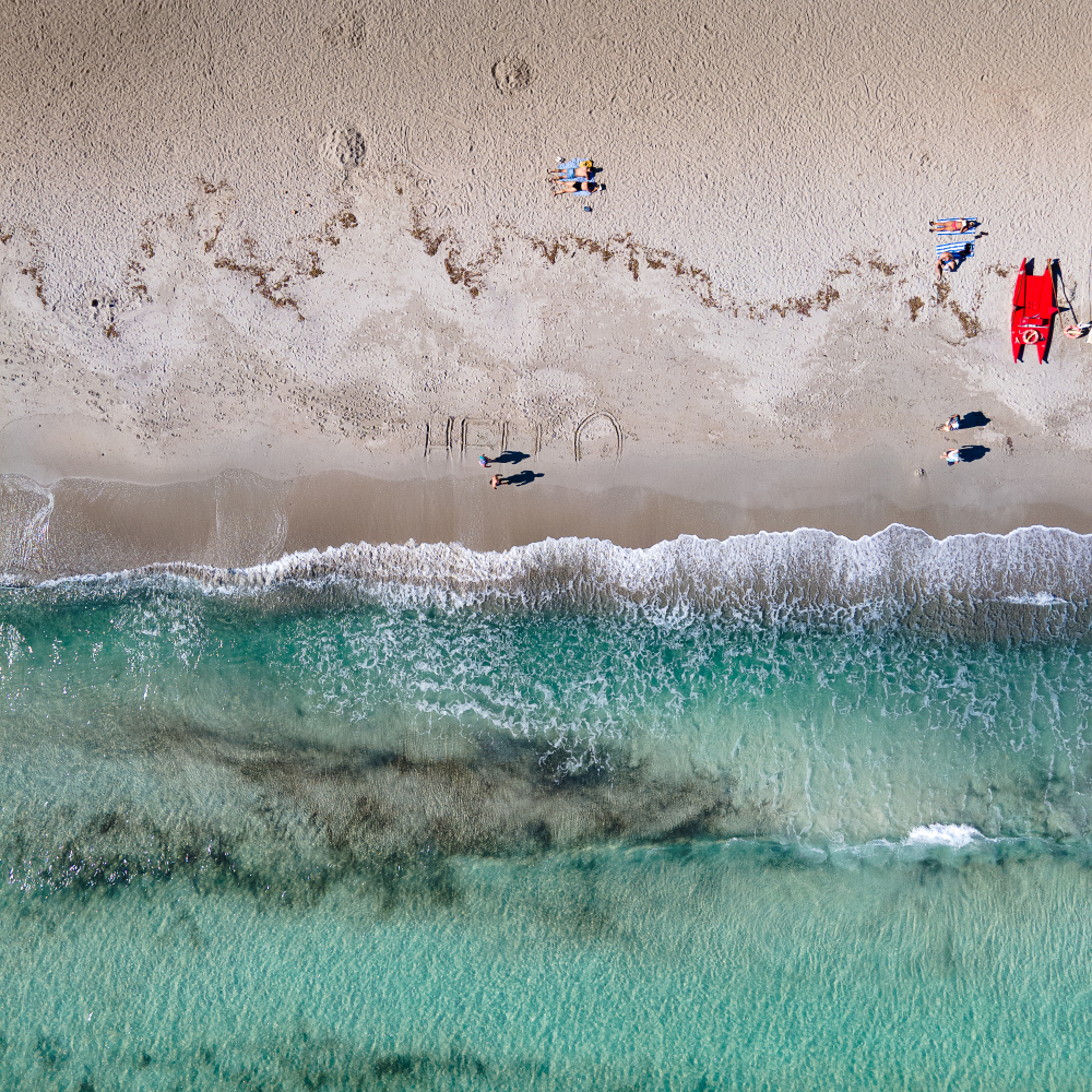 Turquoise Beach Aerial by Anna Kirchner — canvas wall art
