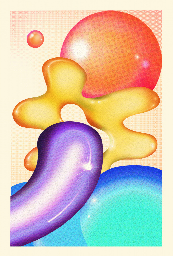 Vibrant Fluid Shapes by The Art Concept — canvas wall art
