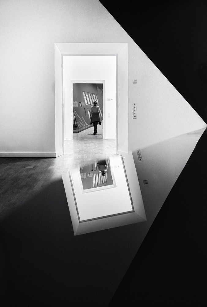 Geometric Passage Reflection by Izidor Gasperlin — canvas wall art