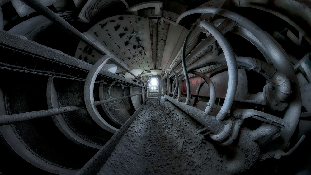 Forgotten Industrial Corridor by Francois Casanova — canvas wall art