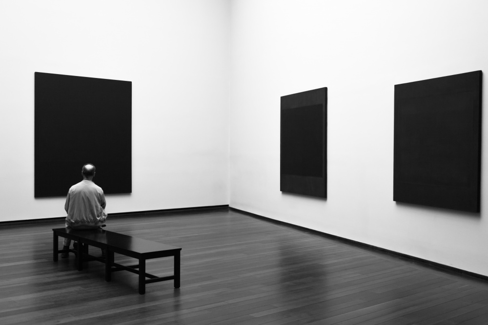 Man Contemplating Black Art by Art Lionse — canvas wall art